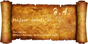 Hajzer Arnót névjegykártya